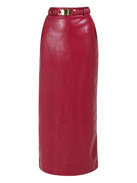 Rowen Rose matching belt skirt - Red - zdjęcie produktu nr 1