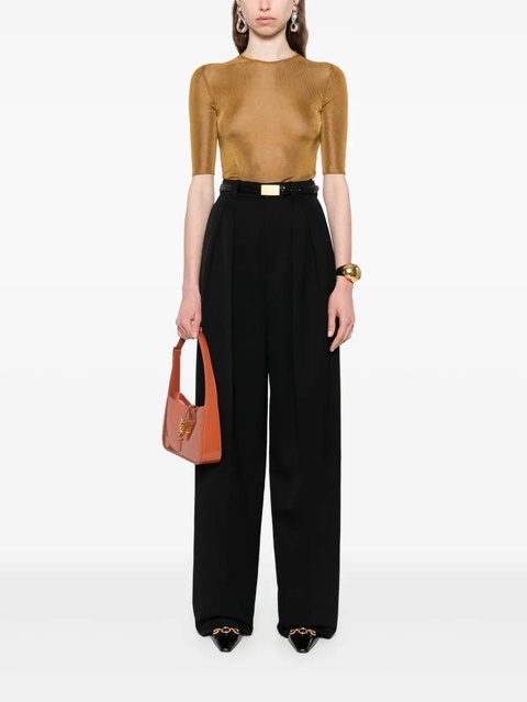 Saint Laurent Cassandre knitted top - Brown - zdjęcie produktu nr 2