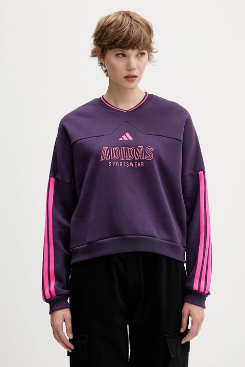 adidas bluza Tiro damska kolor fioletowy z nadrukiem JX5119 - zdjęcie produktu nr 1