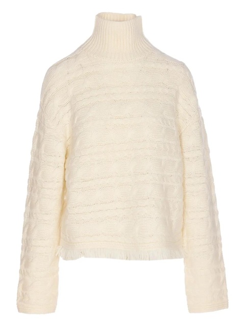 Guest In Residence cable-knit turtleneck sweater - White - zdjęcie produktu nr 2