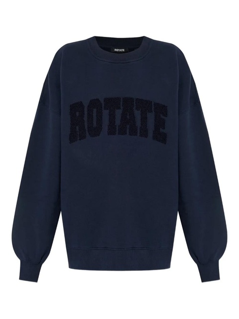 ROTATE BIRGER CHRISTENSEN logo-appliqué sweatshirt - Blue - zdjęcie produktu nr 1