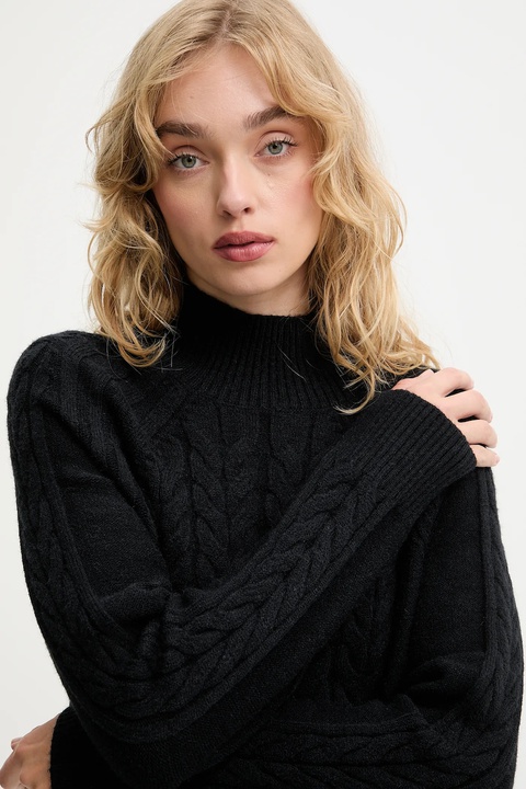 Answear.LAB sweter z kaszmirem damski kolor czarny z półgolfem - zdjęcie produktu nr 1