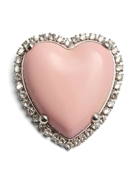 Valentino Garavani Coeur Hyperbole brooch - Silver - zdjęcie produktu nr 1