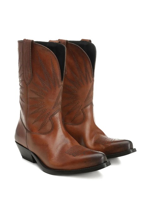 Golden Goose star-embroidered leather boots - Brown - zdjęcie produktu nr 2