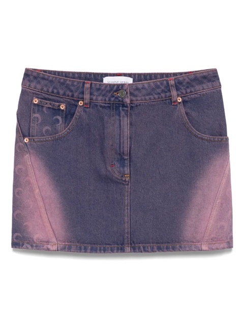 Marine Serre Moon-print mini skirt - Pink - zdjęcie produktu nr 1