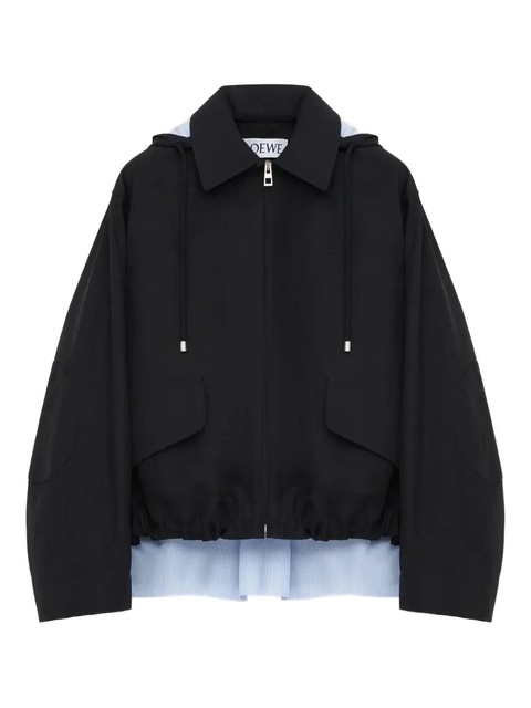 LOEWE hooded zip parka - Black - zdjęcie produktu nr 1
