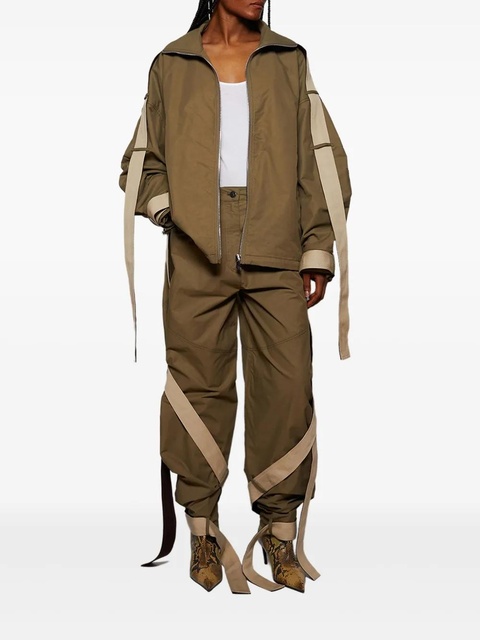 The Attico string-detail bomber jacket - Green - zdjęcie produktu nr 2