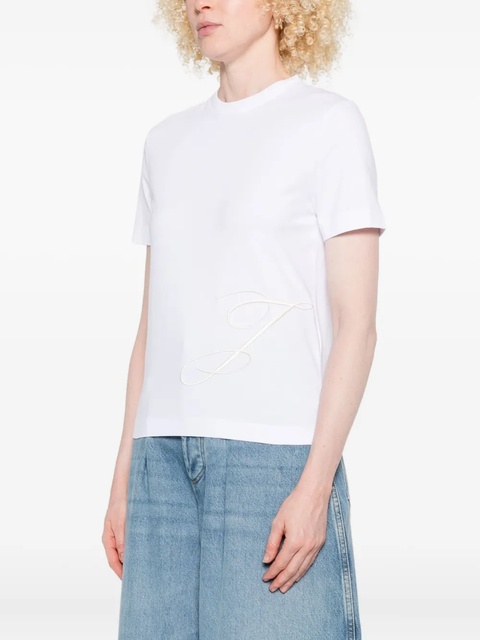 Jacquemus embroidered-logo short-sleeved T-shirt - White - zdjęcie produktu nr 1