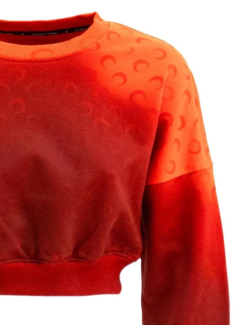 Marine Serre cropped sweatshirt - Red - zdjęcie produktu nr 2