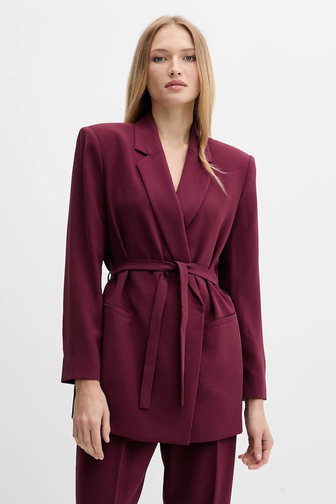 Armani Exchange marynarka kolor bordowy dwurzędowa gładka XW000663 AF10872 - zdjęcie produktu nr 1