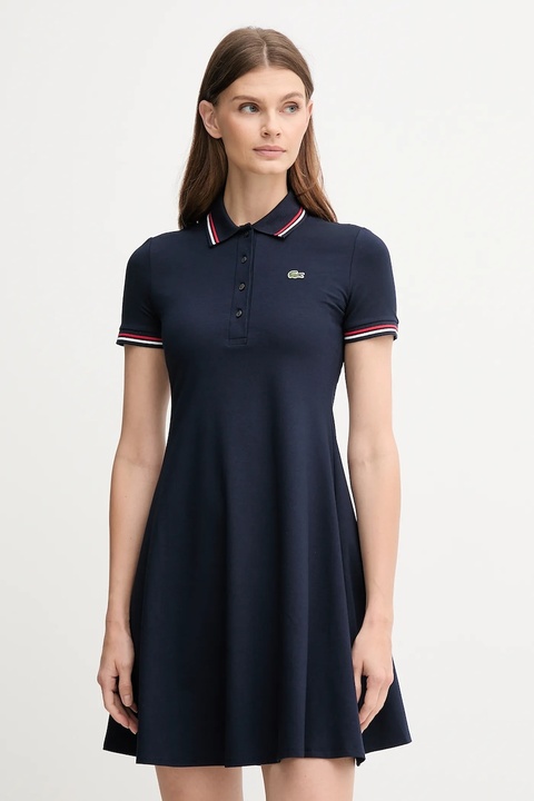 Lacoste sukienka kolor granatowy mini rozkloszowana EF5288 - zdjęcie produktu nr 1