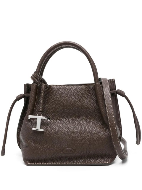 Tod's small Buz leather tote bag - MARRON - zdjęcie produktu nr 1