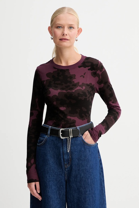 G-Star longsleeve bawełniany kolor bordowy D27103.E151 - zdjęcie produktu nr 1