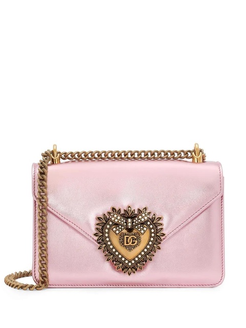 Dolce & Gabbana medium Devotion leather crossbody bag - Pink - zdjęcie produktu nr 1