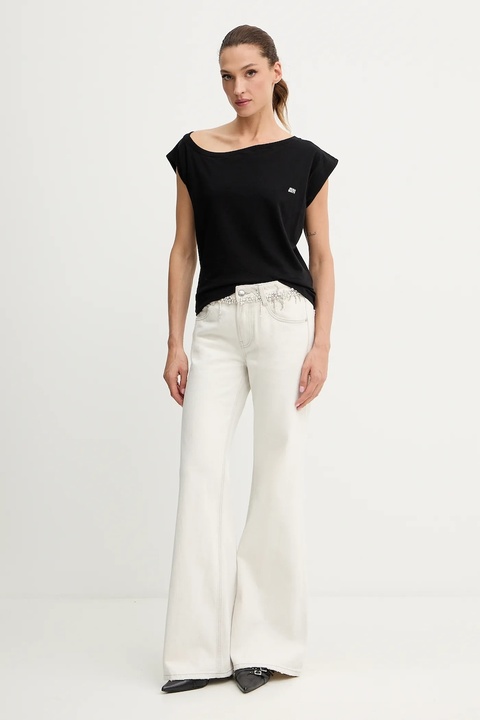 Miss Sixty t-shirt bawełniany damski kolor czarny 6S3SJ32500 - zdjęcie produktu nr 2