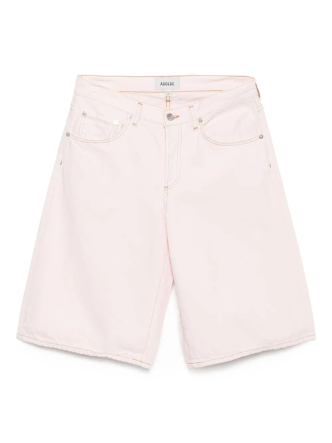 AGOLDE cotton denim shorts - Pink - zdjęcie produktu nr 1