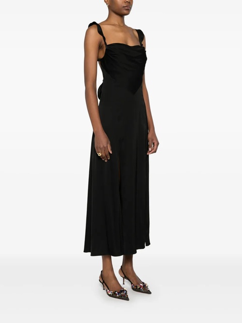 Maje satin-finish maxi dress - Black - zdjęcie produktu nr 2