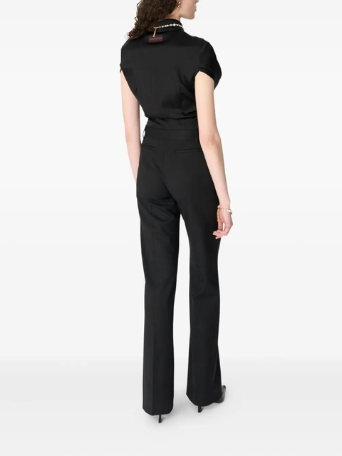 Marine Serre wrapped satin shirt - Black - zdjęcie produktu nr 2