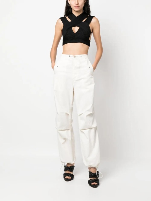Balmain cut-out ribbed cropped top - Black - zdjęcie produktu nr 2