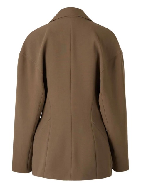 STAUD peak-lapel single-breasted blazer - Brown - zdjęcie produktu nr 1