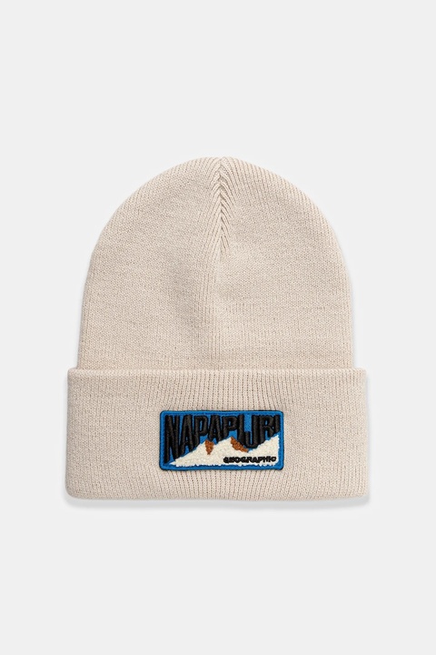 Napapijri czapka F-Montepiana kolor beżowy NP0A88T6N1J1 - zdjęcie produktu nr 1