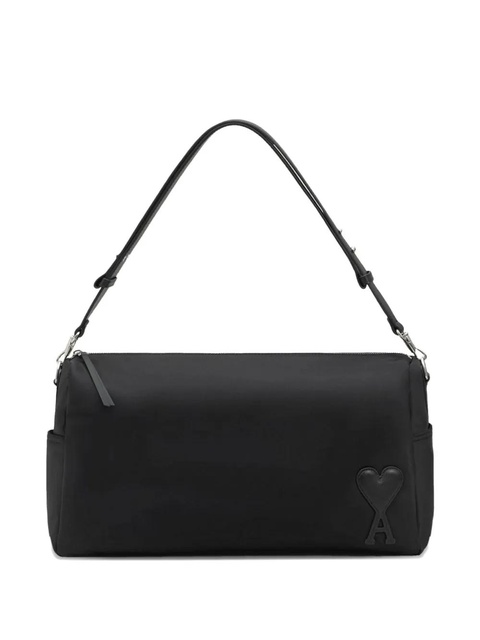 AMI Paris heart-patch shoulder bag - Black - zdjęcie produktu nr 1