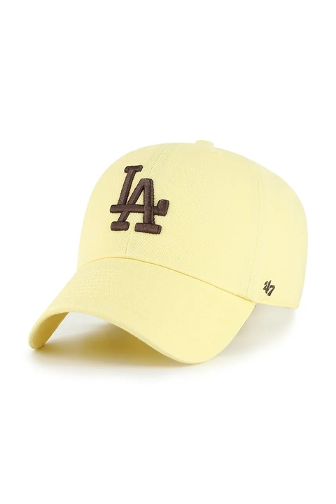 47 brand czapka z daszkiem bawełniana MLB Los Angeles Dodgers kolor żółty B-NLRGW12GWS-H6A - zdjęcie produktu nr 1