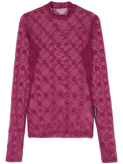 Marine Serre Moonogram mesh top - Pink - zdjęcie produktu nr 1