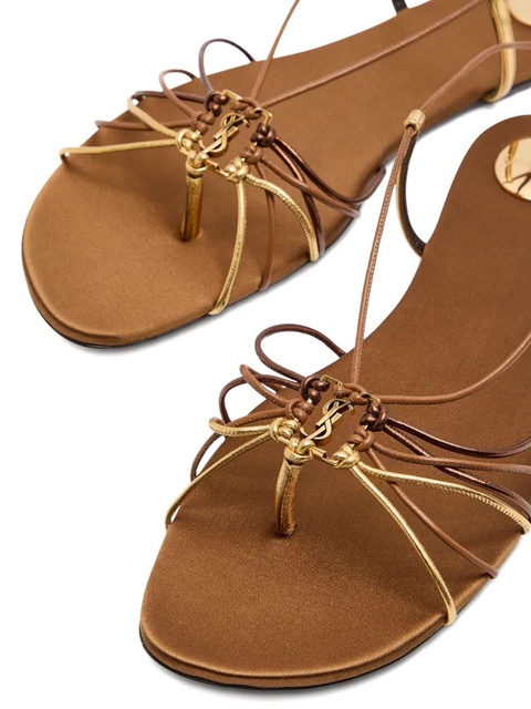 Saint Laurent strappy bridget sandal - Brown - zdjęcie produktu nr 2