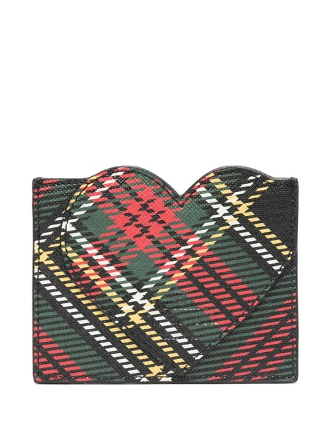 Vivienne Westwood heart-shaped plaid cardholder - Green - zdjęcie produktu nr 1