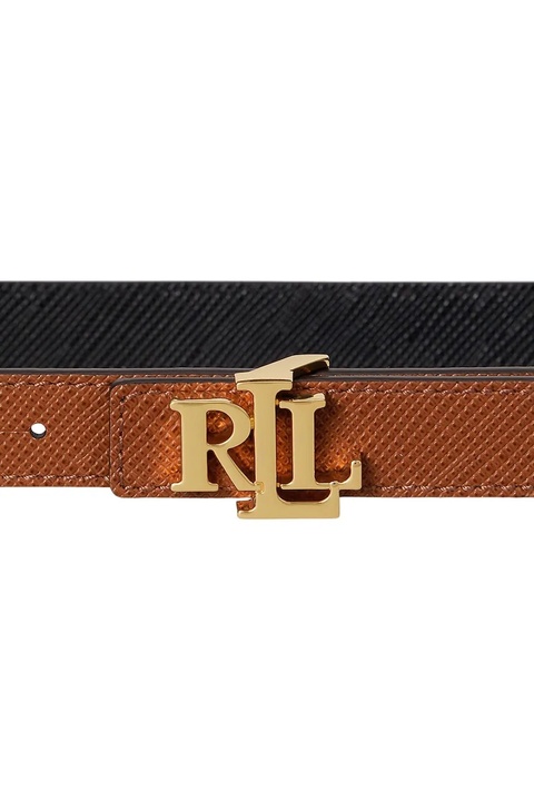 Lauren Ralph Lauren pasek skórzany damski kolor brązowy 412974560 - zdjęcie produktu nr 2
