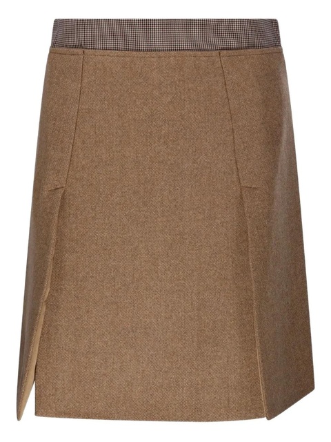 Sportmax checked-waistband midi skirt - Brown - zdjęcie produktu nr 1