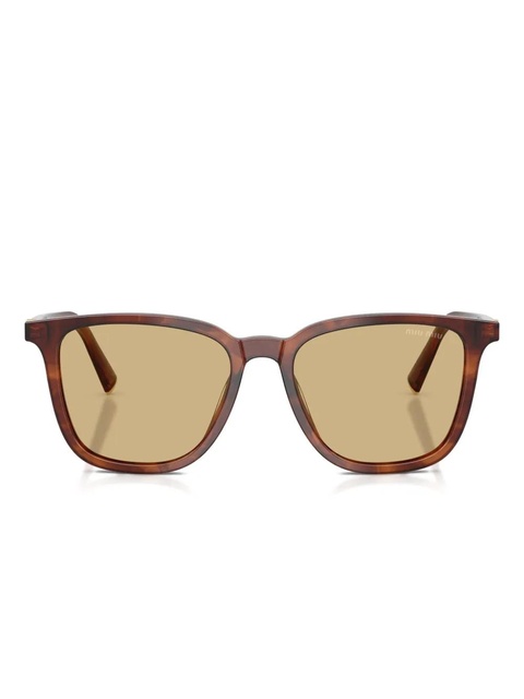Miu Miu Eyewear tortoiseshell-pattern sunglasses - Brown - zdjęcie produktu nr 2