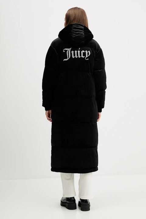 Juicy Couture kurtka welurowa kolor czarny zimowa JCOIJ225552 - zdjęcie produktu nr 2