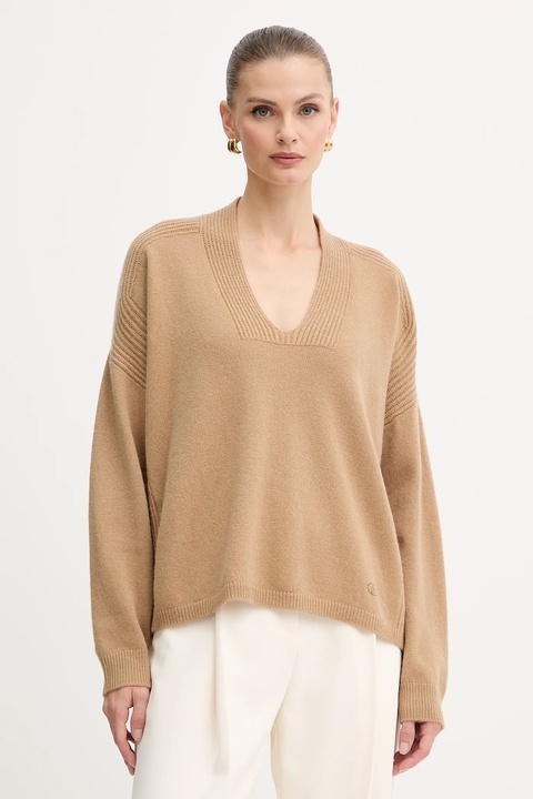 Liu Jo sweter wełniany damski kolor zielony MF5060 MS009 - zdjęcie produktu nr 2