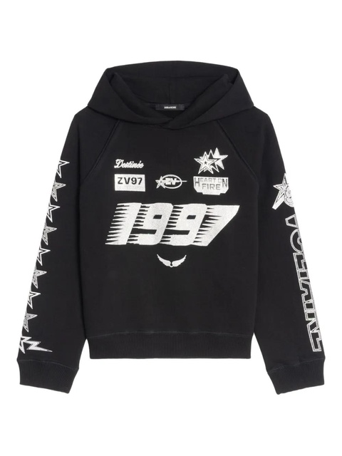 Zadig&Voltaire strass georgys mo multicross hoodie - Black - zdjęcie produktu nr 1