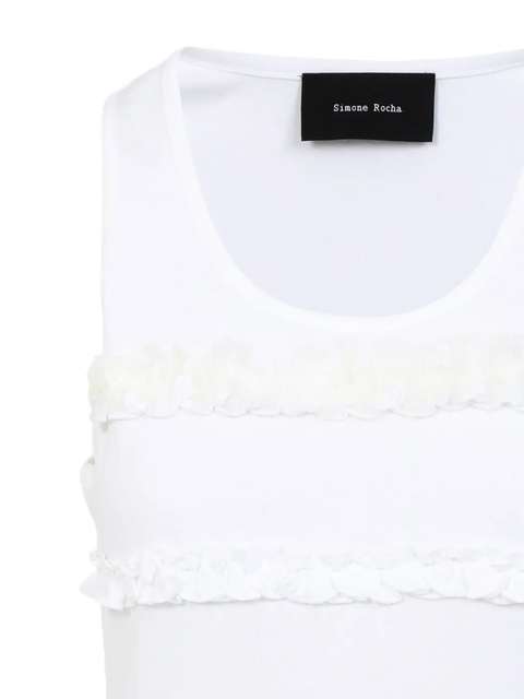 Simone Rocha ruffled top - White - zdjęcie produktu nr 2