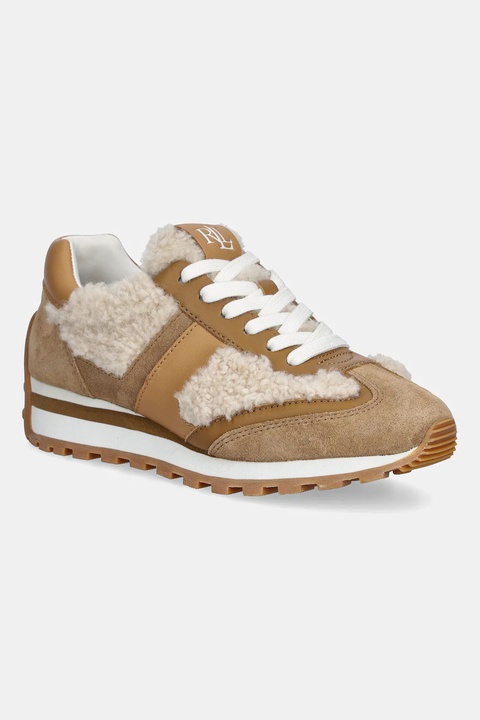 Lauren Ralph Lauren sneakersy skórzane Dani damskie kolor beżowy 802980566001 - zdjęcie produktu nr 1
