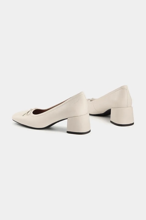 Vagabond Shoemakers czółenka skórzane ADISON kolor beżowy na słupku 5939-001-02 - zdjęcie produktu nr 2