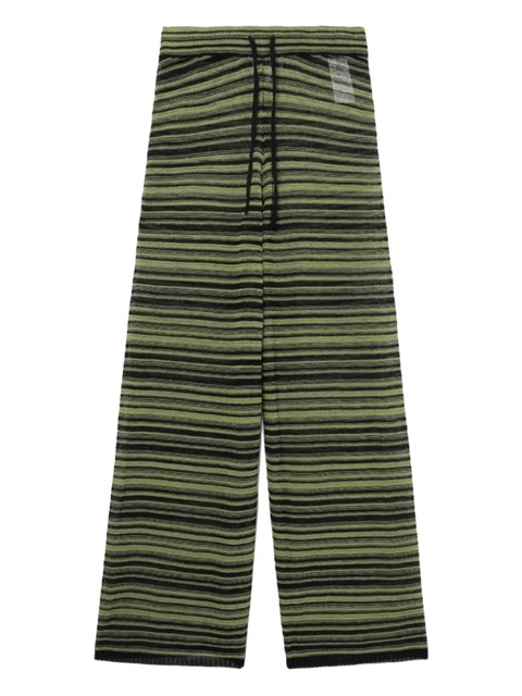 GANNI striped-pattern trousers - Black - zdjęcie produktu nr 1