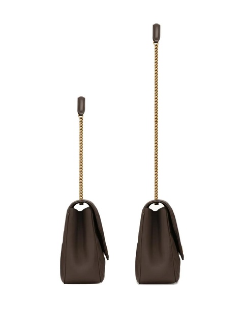 Saint Laurent Loulou large chevron chain shoulder bag - Grey - zdjęcie produktu nr 2