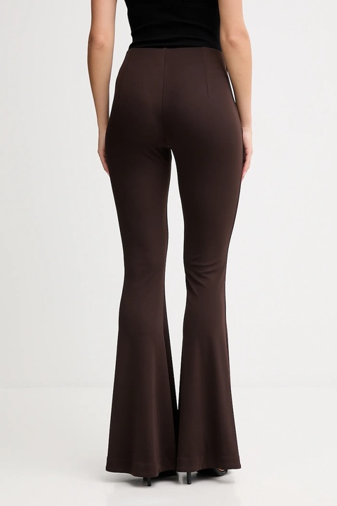 Gaudi spodnie damskie kolor brązowy dzwony high waist 521FD24005 - zdjęcie produktu nr 2