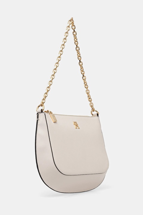 Tommy Hilfiger torebka skórzana kolor beżowy AW0AW18143 - zdjęcie produktu nr 1