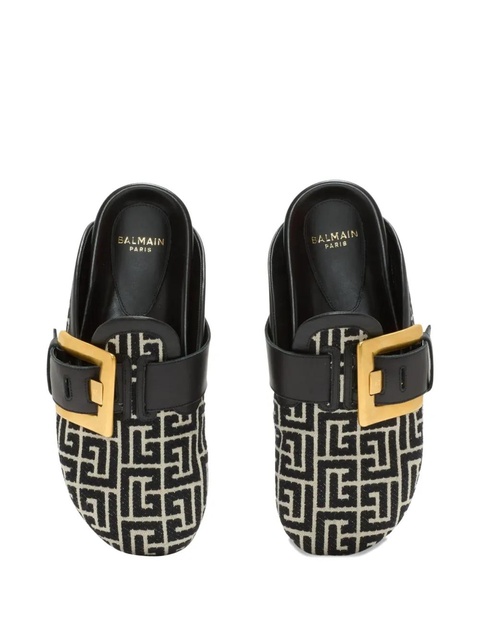 Balmain monogram-pattern slippers - Black - zdjęcie produktu nr 2