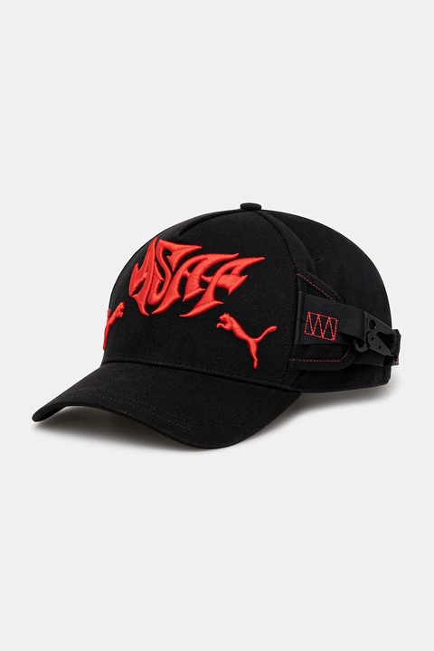 Puma czapka z daszkiem bawełniana PUMA x A$AP ROCKY kolor czarny 55010 - zdjęcie produktu nr 1