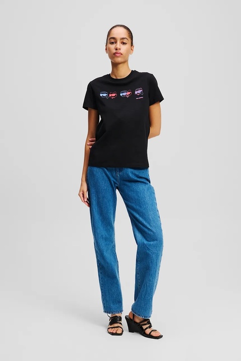 Karl Lagerfeld t-shirt bawełniany damski kolor czarny A2W17114 - zdjęcie produktu nr 2