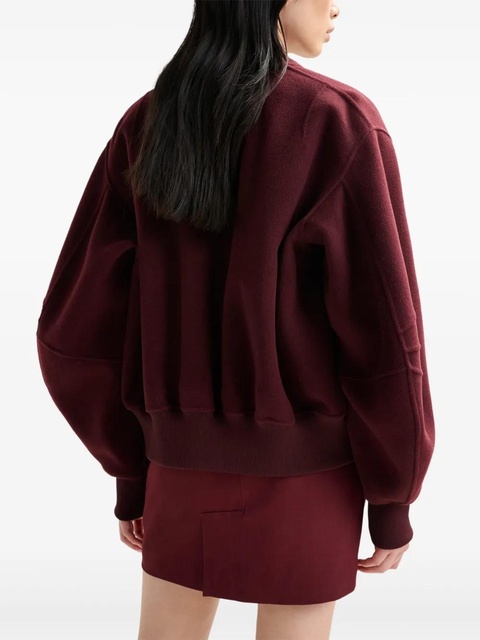Essentiel Antwerp balloon-sleeve zip-front jacket - Red - zdjęcie produktu nr 2