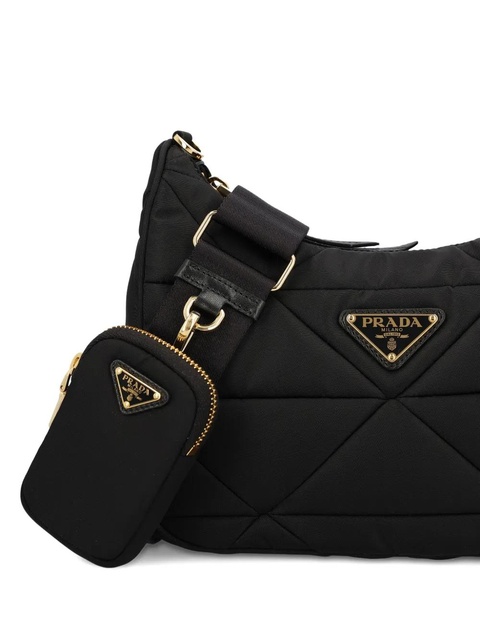 Prada padded triangle-logo shoulder bag - Black - zdjęcie produktu nr 2