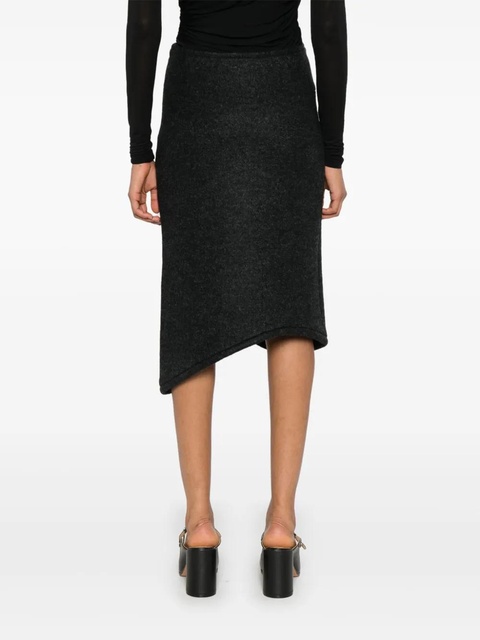 Victoria Beckham padded-trim midi skirt - Grey - zdjęcie produktu nr 2