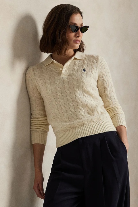 Polo Ralph Lauren sweter wełniany damski kolor biały lekki 211972132 - zdjęcie produktu nr 1